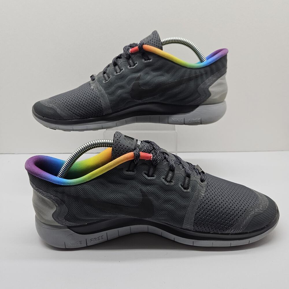 Nike Women's Free 5.0 Be True Rainbow Pride Grey Size 9.5 Shoes - Picture 2 of 8